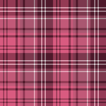 Seamless pattern in wonderful dark pink colors for plaid, fabric, textile, clothes, tablecloth and other things. Vector image.