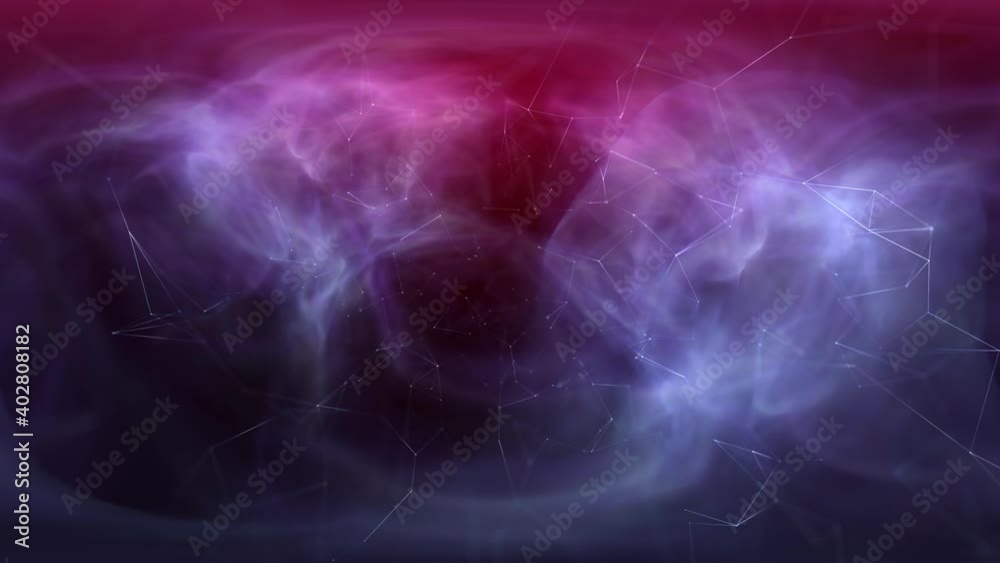 Wall mural abstract blue red cosmos with light streaks and lines motion background. concept science and technol