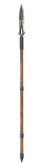 long spear, weapon, on an isolated white background. 3d illustration