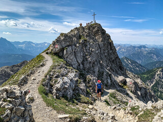 Hike to Kreuzspitze in the Alps