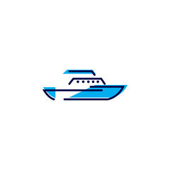 
Shipping logo, when to cruise, dock, harbor and marine.
