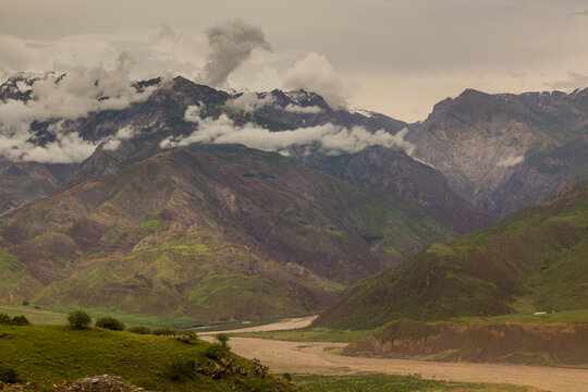 Mountains near Kulob in Tajikistan