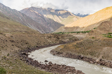 River Panj (Pyandzh) between Tajikistan and Afghanistan