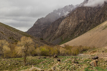 Jizev (Jizeu, Geisev or Jisev) valley in Pamir mountains, Tajikistan