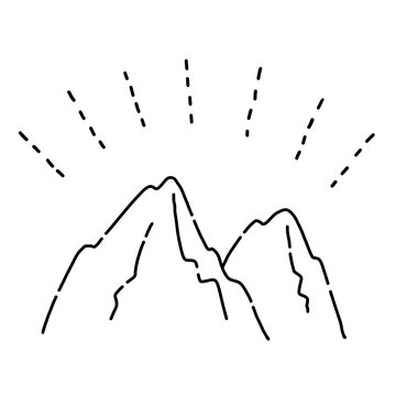 recommend clip art: 手書き風　山のイラスト