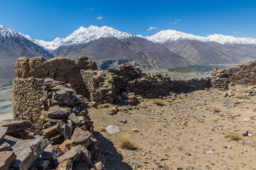 Fototapeta na wymiar Yamchun fort in Wakhan valley, Tajikistan