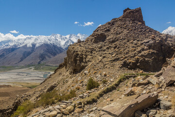 Yamchun fort in Wakhan valley, Tajikistan