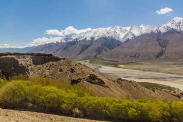 Fototapeta premium Wakhan valley between Tajikistan and Afghanistan