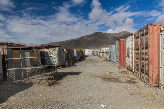 Bazaar of Murghab village in Gorno-Badakhshan Autonomous Region, Tajikistan