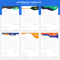 Simple creative modern letterhead templates for your project design, Vector illustration