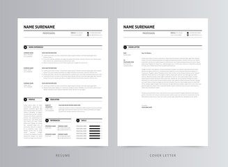 Clean And Modern Resume/CV Template Design