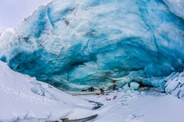 Foto auf Leinwand Ice cave near Valais, Swiss © Ben