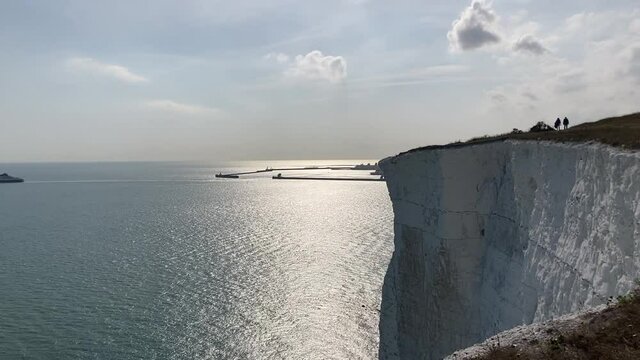 The White Cliffs of Dover by the English Channel in summer, England