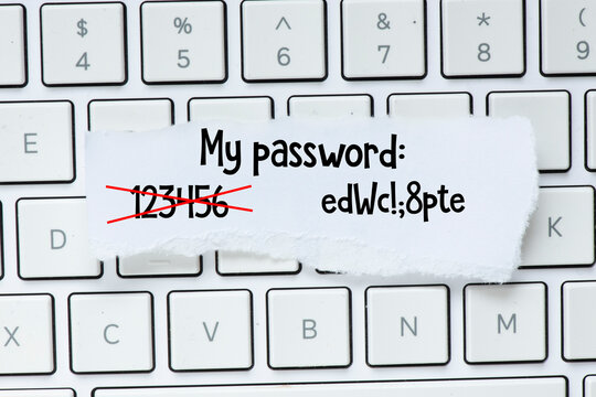 Password management. Change your password from weak to strong.