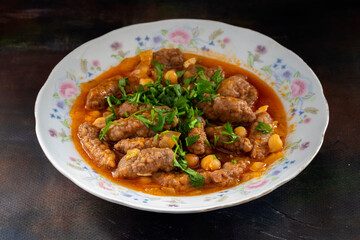 Turkish style meatballs with chickpeas - Milas region meatballs with lemon