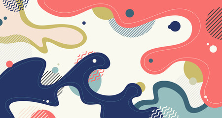 Abstract liquid splash form freestyle of illustration art template colorful. Decorate of minimalist design background. illustration vector