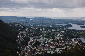 Aerial view of Bergen, Norway