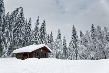 chalet des Vosges en hiver