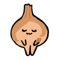 野菜キャラクター　かわいい傷つき玉ねぎ　わけあり
