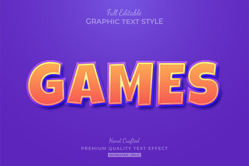 Games Cartoon Editable Text Effect Font Style