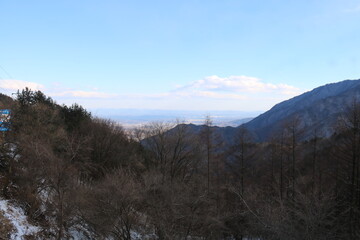 mountains in the morning