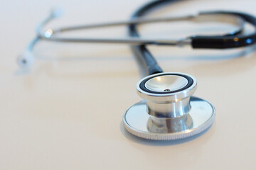 Detail of a stethoscope.