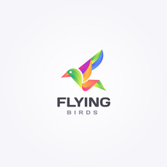 Flying bird logo design concept vector, Bird logo design