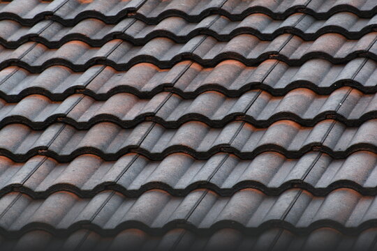 Image of roof tile with repetitive arrangement