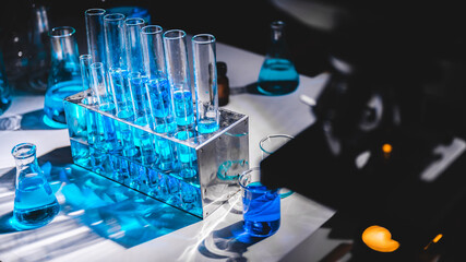 Health care researchers working in medicals science technology research in laboratory, medical research lab or science laboratory, Health care researchers working in life science laboratory