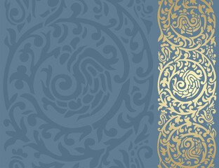 paisley floral pattern , wedding template , royal India	