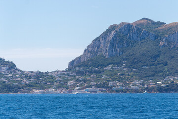 Fototapeta na wymiar island capri, sea view, close up