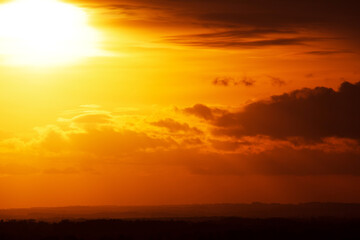 sunset in the clouds