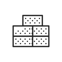 Stack brick color line icon. Pictogram for web page, mobile app, promo.