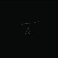 Td initial handwriting black background
