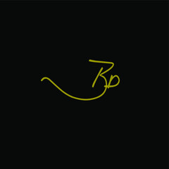 BD handwritten logo for identity black background
