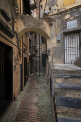 Fototapeta na wymiar san remo narrow alley