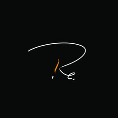 Re initial handwriting black background