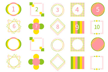 枠 線 装飾 ライン 北欧風 植物 フレーム 素材 Ai Eps ベクター Wall Mural Sozyer