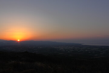 Obraz premium sunset over the mountains