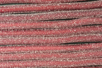 chewy red berries flavored gummy candy ropes
