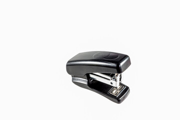 Black stapler. Little. Isolate. Top and side view