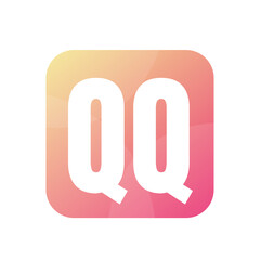 QR Letter Logo Design With Simple style