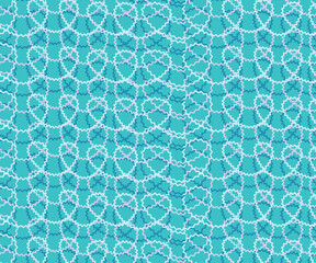 seamless pattern with waves on blue background.