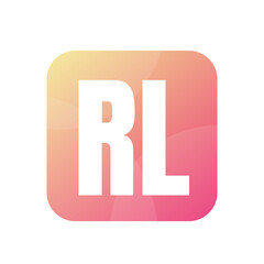 RL Letter Logo Design With Simple style