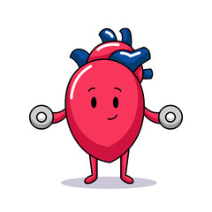 Cute heart organ with various pose