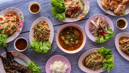 Thai Northeastern Spicy Food Selections