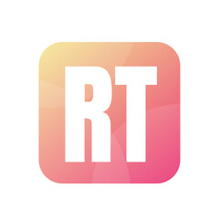 RT Letter Logo Design With Simple style