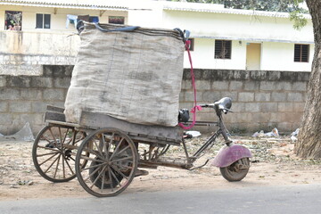 Garbage collection try Motor cycle vehicle