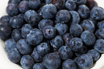 fresh farm blueberries, closeup