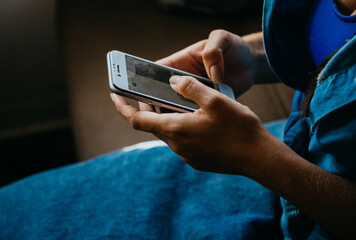 person using cell phone